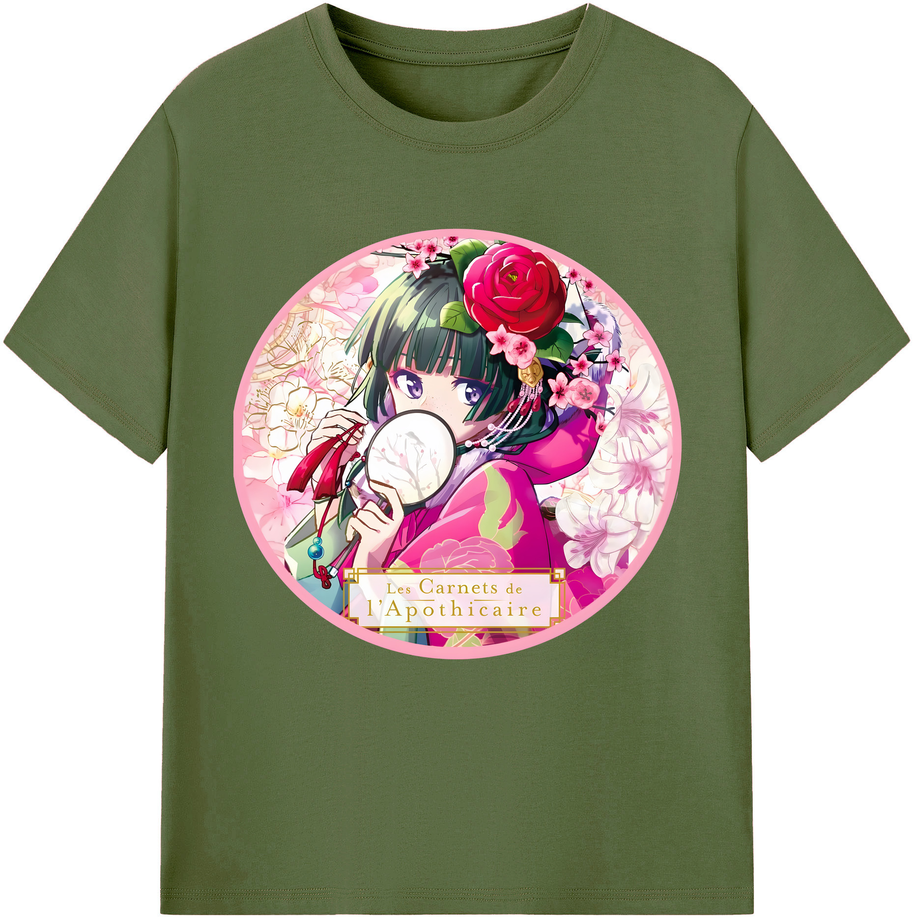 （画像用） 薬屋のひとりごと The Apothecary Diaries 綿100％半袖Tシャツ（フロントプリント）